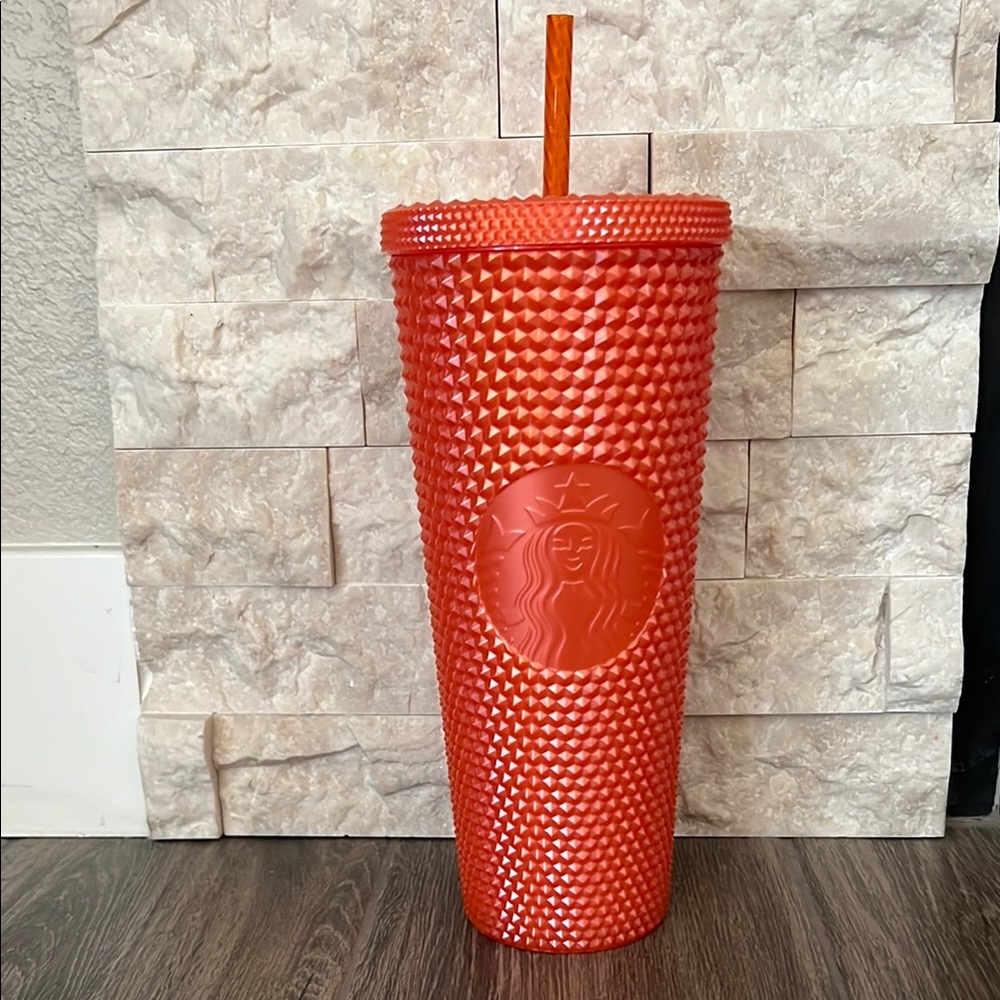 Starbucks Orange Studded Cup